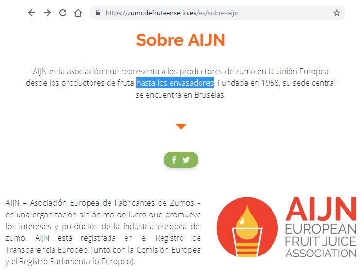 Asociacion Europea Fabricantes Zumos - AIJN
